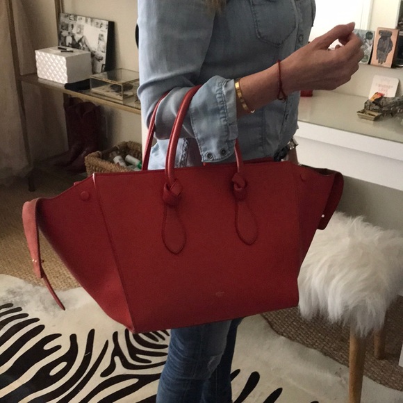 CÉLINE limited edition vermillion bag and clutch - Picture 2 of 8